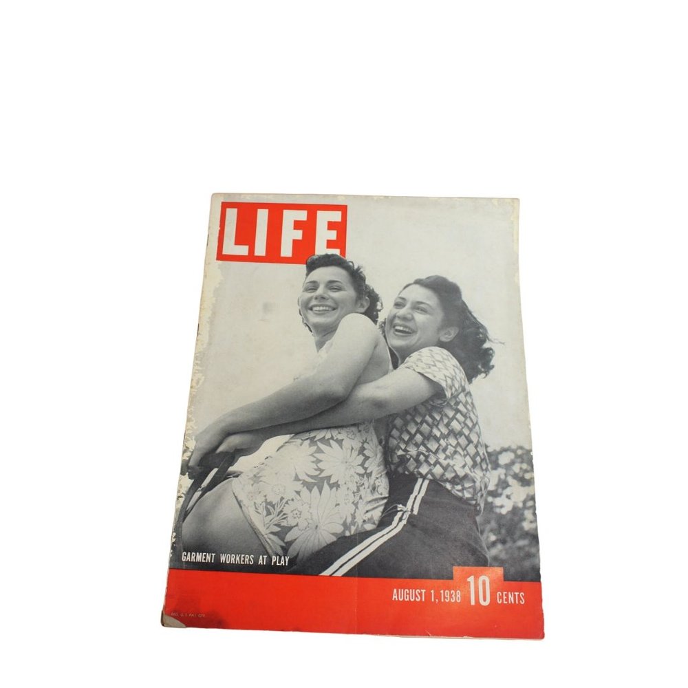 Life Magazine August 1 1938 Garment Workers Union 90447 King George VI